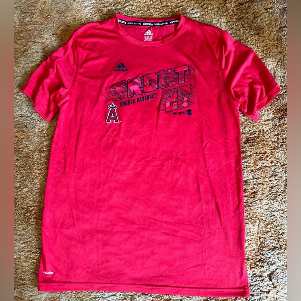 Adidas Mike trout dry fit shirt youth xl